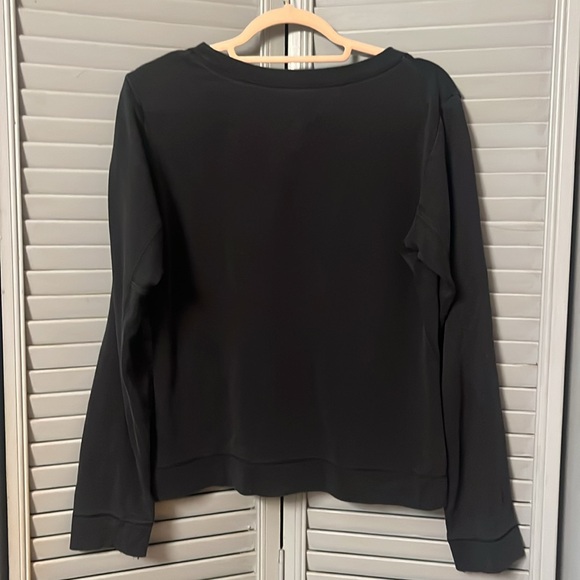Patagonia Organic Cotton Blend Black Long Sleeve Top, Cropped Length, Size L - Picture 4 of 12